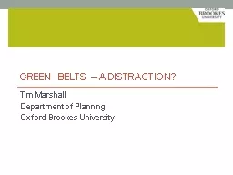 Green belts – a distraction?