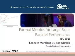 Formal Metrics for Large-Scale Parallel Performance