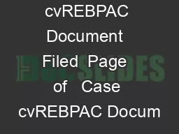 Case cvREBPAC Document  Filed  Page  of   Case cvREBPAC Docum