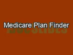 Medicare Plan Finder