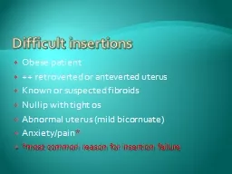 Difficult insertions