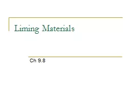 Liming Materials
