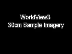WorldView3 30cm Sample Imagery
