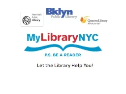 Let the Library Help You!