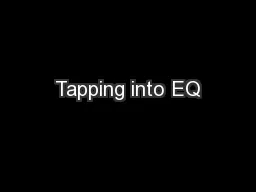 Tapping into EQ
