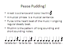 Pease Pudding!