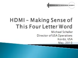 HDMI – Making Sense of