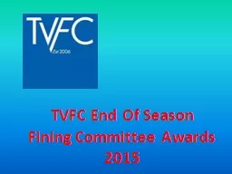 TVFC End Of Season