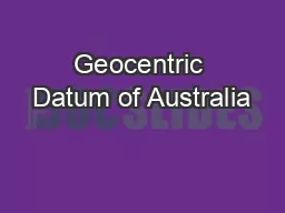 Geocentric Datum of Australia