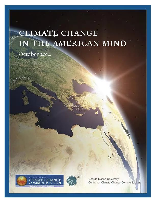 Climate Change in the American Mind: October 2014  42  !Appendix III: