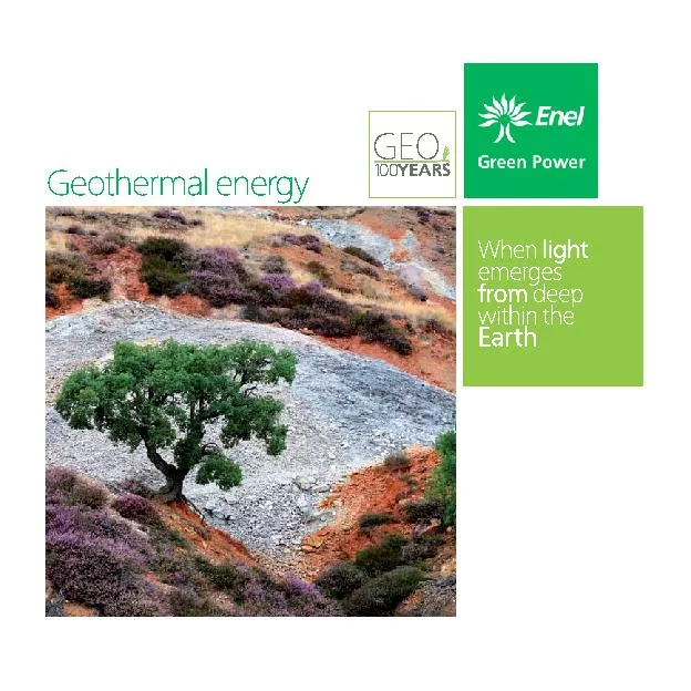 Geothermal energyWhen light emerges from deep within the Earth
...