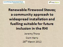 Renewable Firewood Stoves;