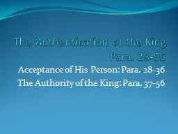 The Authentication of the King