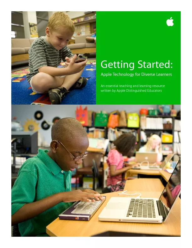 Getting Started:Apple Technology for Diverse LearnersAn essential teac