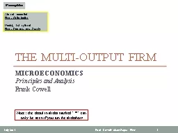 The Multi-Output Firm