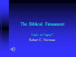 The Biblical Firmament