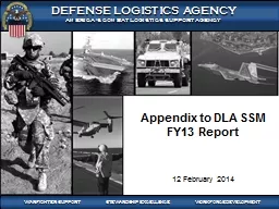 Appendix to DLA SSM FY13 Report