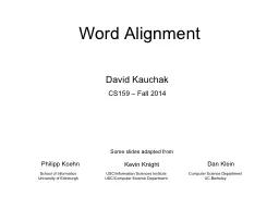 Word Alignment