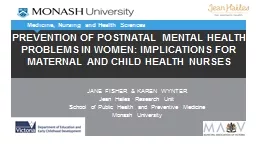PREVENTION OF POSTNATAL MENTAL HEALTH PROBLEMS IN WOMEN: IM