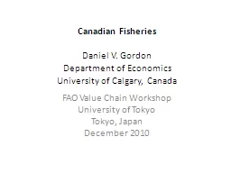 Canadian Fisheries