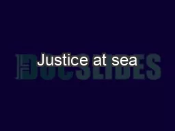 Justice at sea