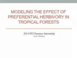 Modeling the Effect of Preferential Herbivory in Tropical F