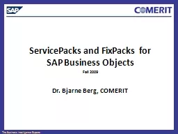 ServicePacks and FixPacks for SAP Business Objects