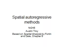 Spatial autoregressive methods