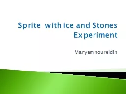 Sprite  with ice and Stones