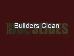 Builders Clean