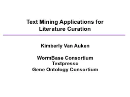 Text Mining Applications for