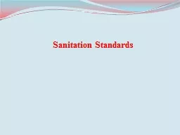 Sanitation Standards