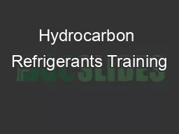 Hydrocarbon Refrigerants Training
