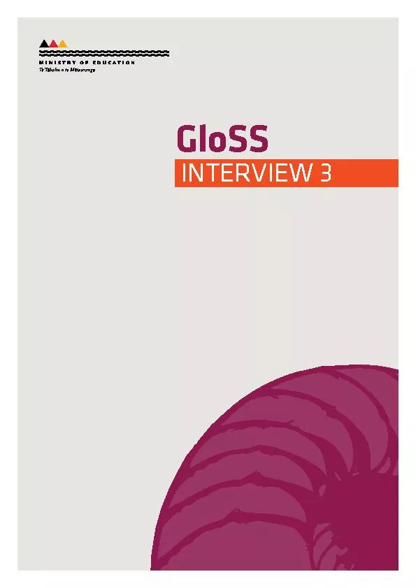 GLoSSINTERVIEW 3 PAGE 1