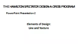 THE HAMILTON SPECTATOR DESIGN-A-DRESS PROGRAM