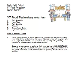 Y7 Food Technology rotation: