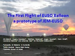 The First Flight of EUSO Balloon