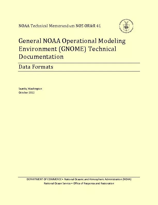 NOAA Technical Memorandum NOS &R 41General NOAA Operational Modeling E