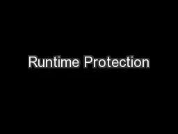 Runtime Protection