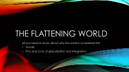 The flattening world