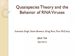 Quasispecies Theory and the Behavior of RNA Viruses