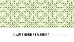 Claim-Evidence-
