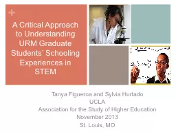 A Critical Approach to Understanding URM Graduate Students