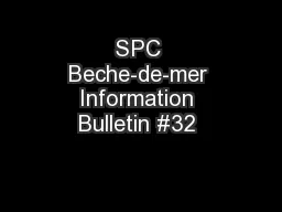 SPC Beche-de-mer Information Bulletin #32 