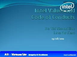 Intel Values and Code of Conducts
