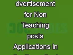 DESHBANDHU COLLEGE UNIVERSITY OF DELHI KALKAJI NEW DELHI  dvertisement for Non Teaching posts Applications in the Prescribed Form are invited f eligible candid ates for the following regular Non Teac