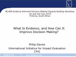 What Is Evidence, and How Can It Improve Decision Making?
