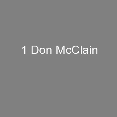 1 Don McClain