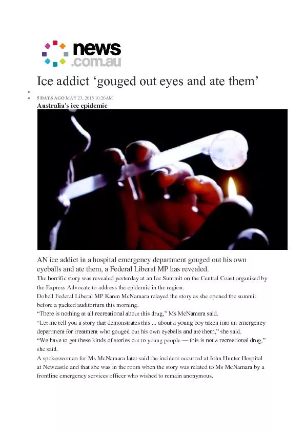 Ice addict ‘gouged out eyes and ate