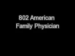 802 American Family Physician